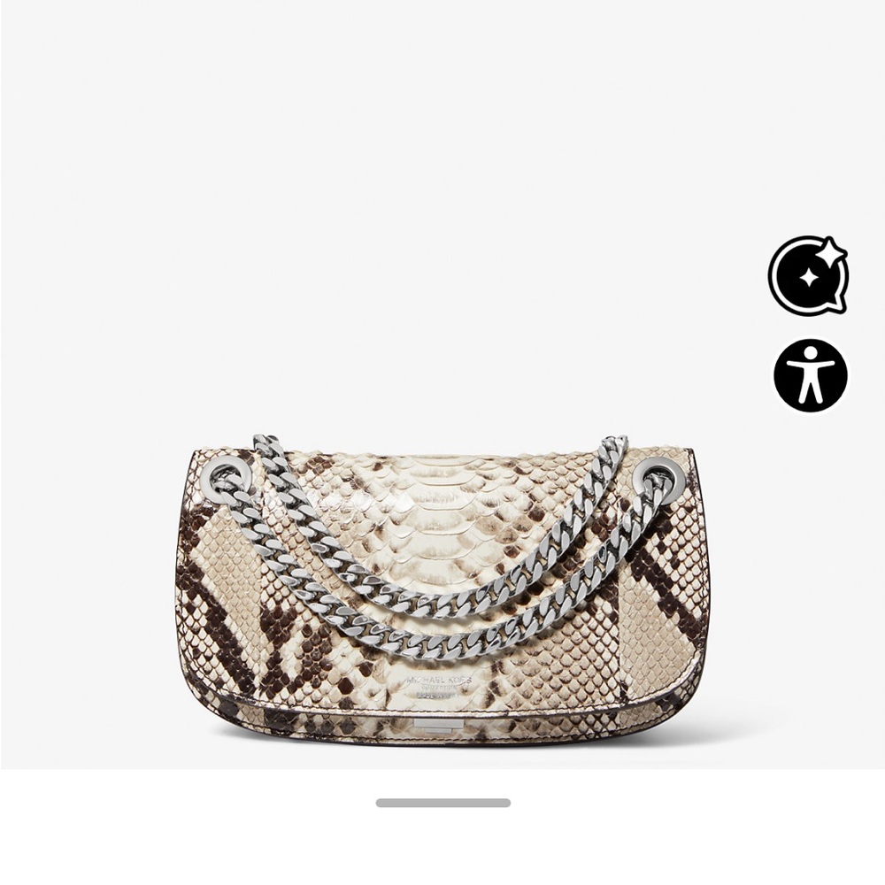 Christie Mini Python Embossed Leather Envelope Bag